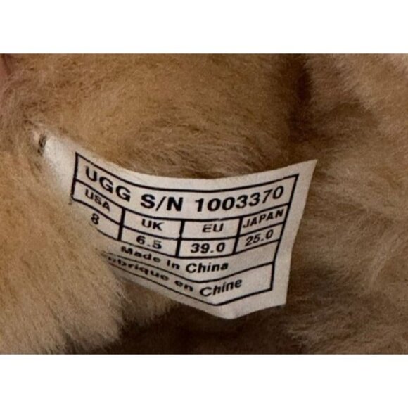 Ugg Genevieve Extra Tall Suede Shearling Boots Bow Back Chesnut Tan Women's 8 - Picture 9 of 9